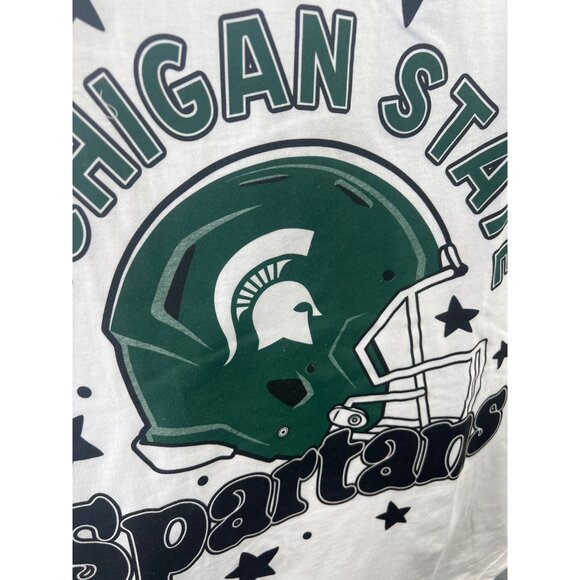 Pressbox T-Shirt Size Small Michigan State Spartans White Green Graphic Tee Logo - Picture 4 of 5